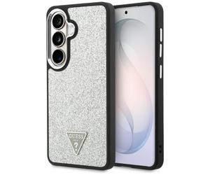 Etui Guess Fixed Glitter Triangle MagSafe do Samsung Galaxy S26 srebrny