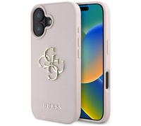 Etui Guess Grained Big 4G Logo Small Classic Logo für iPhone 16, rosa