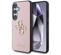 Etui Guess Grained Big 4G Logo Small Classic Logo für Samsung Galaxy S25, rosa