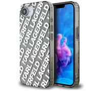 Etui Karl Lagerfeld IML Repeat Logo für iPhone 16e, silber