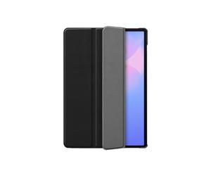Etui portfolio - JUSTIN - Galaxy Tab S10+/S9+/S9 FE+ - Nero - Pelle PU & retro in PC - Protezione anti-shock