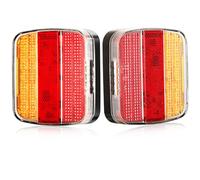 ETUKER 2x Fanali Posteriori a Led er Rimorchio 12/24v 5 Funzioni Impermeabile CE R10 Fari Posteriori per Trattore Agricolo Camion Luci Posteriori