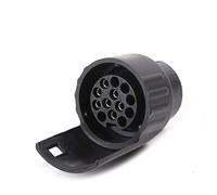 ETUKER Aadattatore di Traino da 7 pin a 13 pin, Convertitore Presa per Presa Rimorchio da 7 pin a 13 pin, Connettore Adattatore Elettrico Impermeabile 12V per Camion Camper Caravan