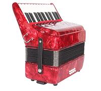 ETURG Fisarmonica A Piano Professionale A 22 Tasti A 8 Bassi, Strumento Musicale for Fisarmonica, for Bambini, Solista E Ensemble, Strumento Musicale for La Casa E La Classe (Color : Red)
