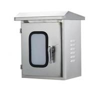 Etyldya Armadio Elettrico da Esterno Armadio di Controllo Elettrico Cassetta di Comando Contenitore Tecnico in Acciaio Inox 201 con Doppia Porta Finestrata, 400 300 250mm