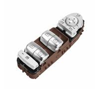 Etyldya Interruttore Alzavetro Elettrico Centralina Finestrini Pannello Porta Guida Modulo Specchietti Elettrici PC Confortevole Montaggio a Incastro per W205, Marrone