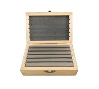 Etyldya Kit di 16 Paralleli di Serraggio per Macchine Utensili con Superfici Rettificate E Scatola in Legno con Cerniera per Riporre Accessori da Banco Adatto