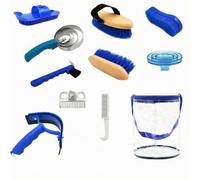 Etyldya Kit di Strumenti per La Pulizia del con Spazzola Pettine E Raschietto per La Rimozione dell'Acqua E dello Sporco Adatto per l'Uso Regolare nelle Scuderie E Durante i Viaggi Equestri