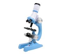 Etyldya Microscopio Biologico Monoculare Composto Plastica Educativo Accessorio Inclusi Adatto a Studenti Bambini Studio Scientifico Domestico, Blue