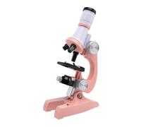 Etyldya Microscopio Biologico Monoculare Composto Plastica Educativo Accessorio Inclusi Adatto a Studenti Bambini Studio Scientifico Domestico, Rosa