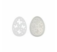 Etyldya Stampo in Silicone Pasqua Stampo Uovo Pasquale Stampo Resina Stampo Luce Notturna Set con Base Pannelli Traforati con Motivi Pasquali Flessibile E, Pannello Uova 2