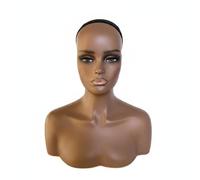 Etyldya Testa Manichino Donna Manichino Testa Busto Supporto Parrucca Porta Cappelli Porta Sciarpe in PVC Superficie Liscia Che Evidenzia l'Articolo Esposto