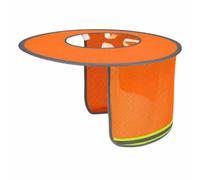 Etyldya Visiera da Costruzione Antisole per Casco da Cantiere con Larga Parasole Tendina Schermo in Rete Traspirante con Fascia Riflettente E Pieghevole per, Orange, Detach 100 35cm