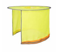 Etyldya Visiera da Costruzione Antisole per Casco da Cantiere con Larga Parasole Tendina Schermo in Rete Traspirante con Fascia Riflettente E Pieghevole per, Yellow, 100 25cm