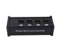 ETYUDPABV Cavo XLR multirete a 4 canali, estensore Ethercon RJ45 a 3 pin, trasmettitore audio con alloggiamento in lega di alluminio, per spettacoli teatrali e audio professionale