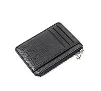 ETZRYSYB Borse per le Donne 1 Pc Mini ID Titolari di Carta Sottile Delle Donne Titolare Della Carta DELL'UNITÀ di elaborazione Unisex Cerniera Cassa di Biglietti Da Vis, nero, Taglia unica