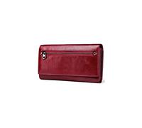 ETZRYSYB Borse per le Donne Del Cuoio Genuino Delle Donne Del Raccoglitore Cerniere Portafogli In Pelle Lunga Frizione Della Moneta Tasca, Colore unico, Taglia unica