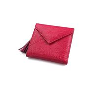 ETZRYSYB Borse per le Donne Delle Donne Del Cuoio Genuino Borsa e Portafoglio Nappa Titolare di Carta Femminile Piccolo Signore Zip Moneta Borse Mini, Rosso, Taglia unica