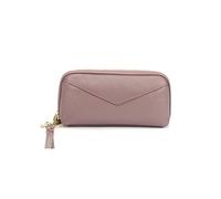 ETZRYSYB Borse per le Donne Delle Donne Del Cuoio Genuino Lungo Portafoglio Moda per Telefono Sacchetto Del Telefono Cucitura Auto Grande Capacità Frizione Bag Shell Bag Zipper Coin, rosa, Taglia