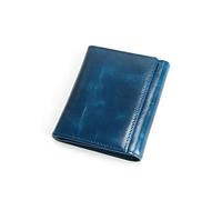 ETZRYSYB Borse per le Donne Delle Donne Del Cuoio Genuino Portafoglio Olio Cera Pelle Bovina Borsa Donna Signora Frizione Portamonete, Blu, Taglia unica