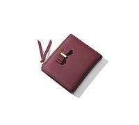 ETZRYSYB Borse per le Donne di Colore Solido Delle Donne Portafogli Breve Mini Portafoglio di Alta Qualità In Pelle Fiocco Della Borsa Della Moneta Della Signora Tasca Borsa ID Titolare, Rosso, Taglia