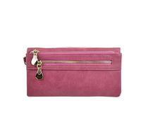 ETZRYSYB Borse per le Donne di Modo Delle Donne Portafogli Dull Polacco Portafoglio In Pelle Doppia Cerniera Giorno Frizione Borsa Da Polso Portefeuille Borse Carteira Feminina, rosa, Taglia unica