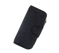 ETZRYSYB Borse per le donne Donne Portafoglio in pelle Portafogli Tre Pieghe Vintage Borse Delle Donne Del Telefono Mobile Della Borsa Della Moneta Femminile Pochette, nero, Taglia unica