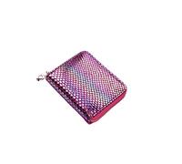 ETZRYSYB Borse per le donne griglia moda donna blocco cerniera portafoglio viaggio viaggio banca porta carte di credito organizzatore piccolo portamonete borsa caso, Colore unico, Taglia unica