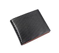 ETZRYSYB Borse per le Donne In Fibra di Carbonio Uomo Portafoglio Tasca Moneta Porta Carte di Credito Bi-fold Pelle Minimalista Portafoglio Smart Walet Nero Borsa, nero, Taglia unica