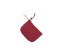 ETZRYSYB Borse per le donne in vera pelle piccola portamonete donna uomo cerniera intorno portachiavi portafoglio signore titolare della carta Candy Colorful pochette, Rosso, Taglia unica