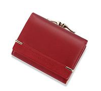 ETZRYSYB Borse per le donne portafogli in pelle di lusso designer femminile portamonete porta carte d'identità portafoglio corto signore borse di denaro pochette, Rosso, Taglia unica