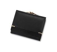 ETZRYSYB Borse per le donne portafogli in pelle di lusso designer femminile portamonete porta carte d'identità portafoglio corto signore borse di denaro pochette, nero, Taglia unica