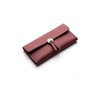 ETZRYSYB Borse per le Donne Portafoglio Femminile PU Pelle Donne Portafogli Signore Lungo Design Hasp Zipper Borse Frizione Cambiamento Titolari di Carte Moneta, Rosso, Taglia unica