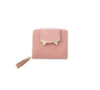ETZRYSYB Borse per le donne PU moda portafogli per le donne carino portafoglio corto semplice e fresco signore portamonete cerniera fibbia sacchetto di carta, rosa, Taglia unica