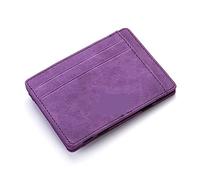 ETZRYSYB Borse per le Donne Ultra Sottile Mini Portafoglio Uomini Piccolo Portafoglio In Pelle di Affari Portafogli Magici di Alta Qualità Della Borsa Della Moneta Del Titolare Della, Viola, Taglia
