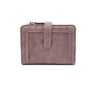 ETZRYSYB Borse per le Donne Vintage Breve Portafoglio con Tasca Moneta Due Pieghevole Multifunzionale Hasp Semplice Portafoglio Marca Signore Borsa Filo Piccola Borsa, Rosa scuro, Taglia unica