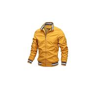 ETZRYSYB Giacca da uomo con logo per auto, giacca da uomo per apprendimento, giacca da studio, giacca da esterno, abbigliamento giacca a vento, Beige, L175-75
