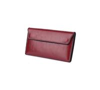 ETZRYSYB Portafogli da donna in pelle portafoglio e borsa lunga con cerniera femmina/maschio portafogli portamonete portafoglio carta, Rosso, Taglia unica