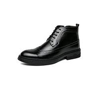 ETZRYSYB Stivali da uomo Comfort Designer Stivali da uomo Stivali da uomo Scarpe eleganti, nero, 42.5 EU