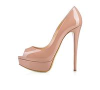 ETZRYSYB Tacchi da donna con suola spessa scarpe da donna tacchi alti scarpe da donna tacchi alti, Colore unico, 38 2/3 EU