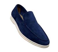 EU 48 Scarpe di Lavoro Uomo Scarpe da Uomo Piatte Casual alla da Uomo Scarpe Casual comode con Staffa a Un Piede e Piatta, morbide e Leggere, in Pelle Scamosciata Tinta Unita Scarpe di