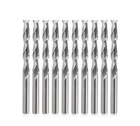 EU_HOZLY 3,175 x 3,175 x 22 mm, due flauti VHM Micro End fresa CNC legno per incisione a spirale, confezione da 10