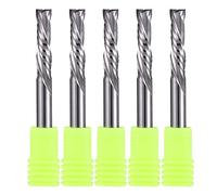 EU_HOZLY 5 frese a compressione in metallo duro Up&Down a 2 scanalature, codolo da 6 mm (0,236 pollici), diametro di taglio di 6 mm (0,236 pollici), lunghezza di taglio 25 mm per fresatrice CNC