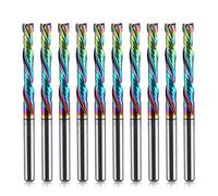 EU_HOZLY DLC - Taglio UP-Down, 2 flauti, utensile per fresatura a spirale, fresa CNC, compressione, gambo in legno, 1/8", diametro di taglio 1/8", CEL 22 mm