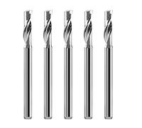EU_HOZLY Fresa a scanalatura singola, 3,175 x 12 mm, per utensili CNC in alluminio, carburo solido, confezione da 5