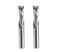 EU_HOZLY - Fresa elicoidale a compressione Up&Down con diametro di taglio 8 mm, gambo 8 mm, lunghezza di taglio 25 mm, fresa CNC per intagliare il legno, incisione, 2 pezzi