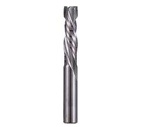 EU_HOZLY Punta da taglio bidirezionale a doppia spirale in metallo al carburo, per fresa CNC a compressione, per il taglio del legno, 6 x 25 mm