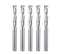 EU_HOZLY, punte per fresa verticale a compressione per legno, per intaglio verso l'alto e verso il basso, strumento in carburo con due scanalature a spirale per CNC, da 3,175 x 17 mm, confezione da 5
