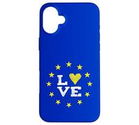 EU love europa Bruxelles parlamento democrazia stelle gialle Custodia per iPhone 16 Plus