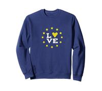 EU love europa Bruxelles parlamento democrazia stelle gialle Felpa